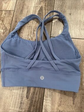 lululemon athletica Dusty Blue Strappy Sports Bra Size 2